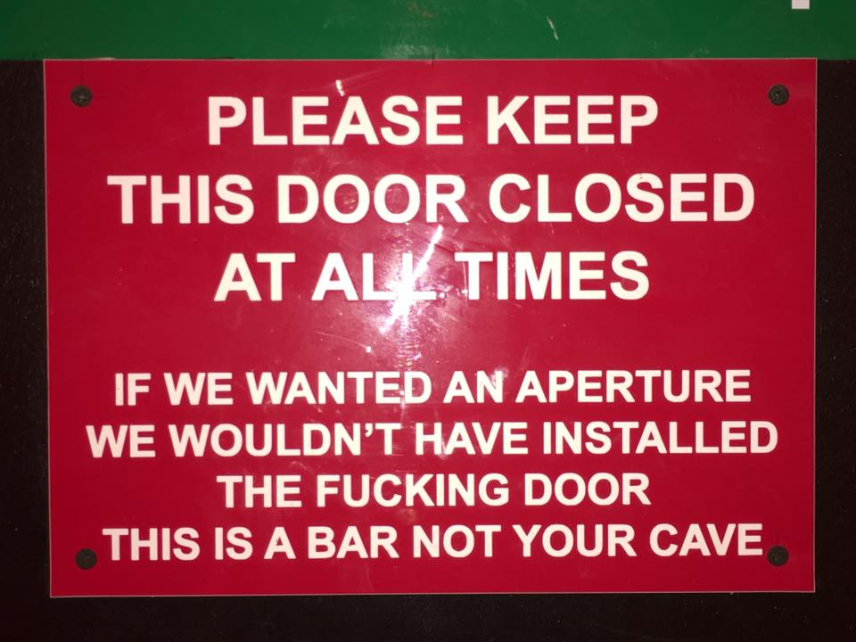 Sign in Dive Bar